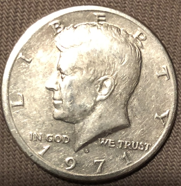 1971-D-Kennedy-Half.-Poss.-DDR-Or-Double-Strike?-At-Wing-And-Lettering